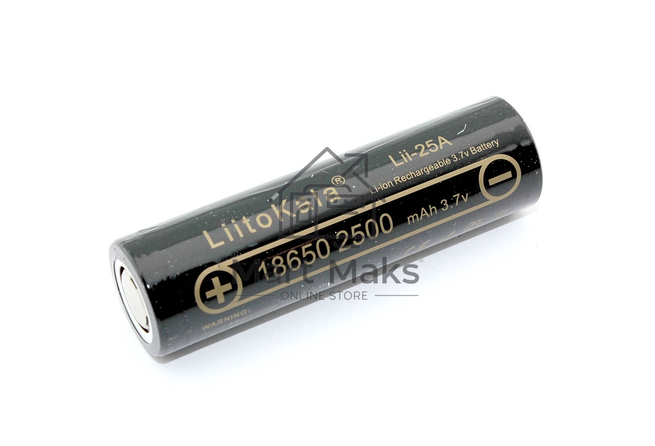 Аккумулятор типа 18650 Li-Ion LiitoKala Lii-25A, 2500mAh, 3.7V