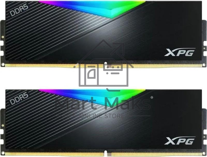 Оперативная память XPG Lancer, DDR5, 32GB (2x16GB), 6800MHz, CL34, DIMM, с радиаторами, RGB, черный
