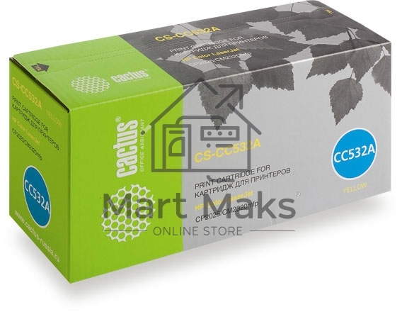 Картридж лазерный Cactus CS-CC532A желтый (2800 стр.) для HP Color LaserJet CP2025/CM2320mfp