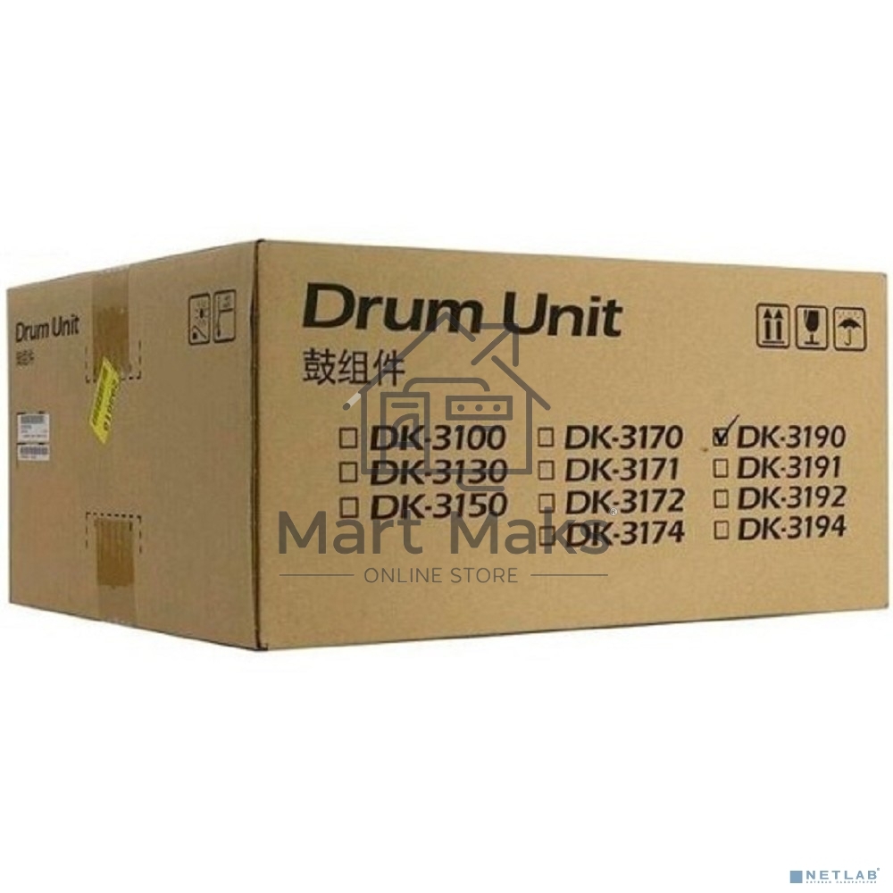 Блок фотобарабана Kyocera DK-3190 302T693031/302T693030 черный ч/б:500000 стр. для PЗ050DN/P3055DN/P3060DN Kyocera