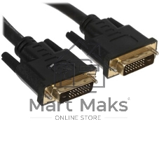Кабель ATCOM АТ9148 Dvi-Dvi 2 ferite черный 24/24pin пакет 24+1(DVI-D) - 3,0 м