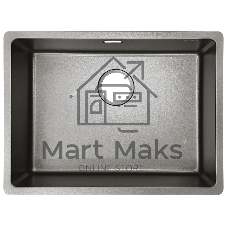 Мойка кухонная GranFest METAL 5944 titan 1 чаша 550*400*205, общий размер: 590*440*200, монтаж: универсальный, материал: нержавеющая сталь AISI 304, цвет: титан