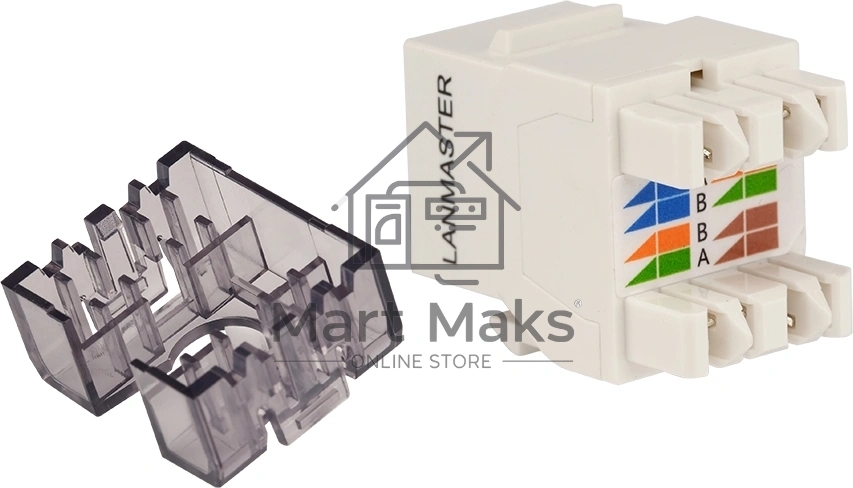 Модуль Hyperline LAN-OK45U6/180N-WH информ. KeystoneRJ45 кат.6 UTP белый