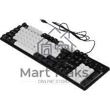 Клавиатура проводная Defender Dark Knight R GK-077, USB, черный/белый