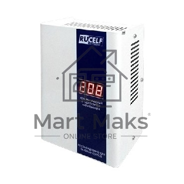 Стабилизатор RUCELFКОТЕЛ-1200 релейный настенный, Активная мощность 1.20 кВт, Тип входного напряжения однофазное 130-265 В, Точность стабилизации 8%, Количество ступеней стабилизации 4, Выходное напряжение 202-238 В, частота 50 Гц, Форма выходного сигнала