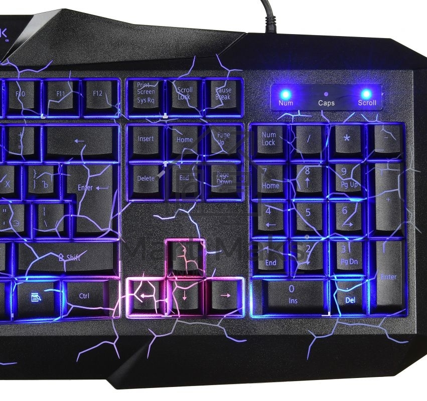 Игровой комплект Oklick HS-HKM100G черный 2.2м мониторы оголовье