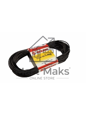 Трос стальной в ПВХ оплетке d=2,5 мм, черный ( моток 20 м) Rexant