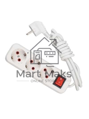 Удлинитель 3х2м с заземл. 16А IP20 с выкл. Lezard 720-0302-302