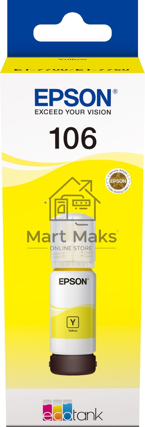 Чернила Epson 106Y C13T00R440 желтый (70 мл) для Epson L7160/7180