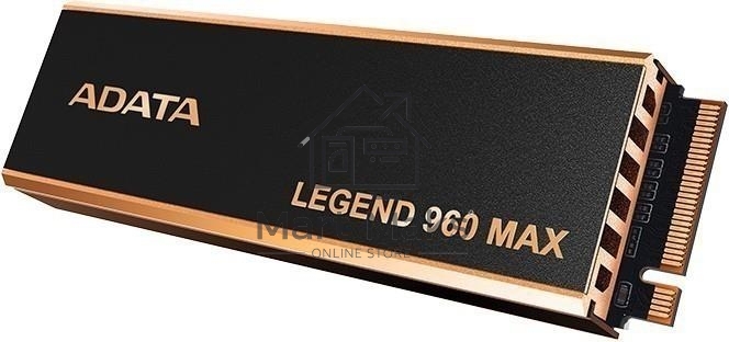 Накопитель SSD ADATA LEGEND 960 MAX, 2Tb, PCIe 4.0 x4, M.2 2280, NVMe, R/W 7400/6800, с радиатором