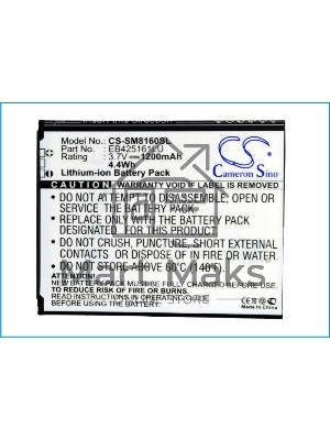 Аккумулятор CameronSinoCS-SM8160SL EB425161LU для Samsung Galaxy S3 mini i81903.7V / 1200mAh / 4.44Wh