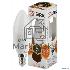 Лампа светодиодная ЭРА STD LED B35-5W-827-E14 E14/Е14 5Вт свеча теплый белый свет