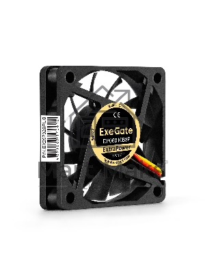 Вентилятор для корпуса ExeGate ExtraPower EP06010B3P черный, 60 мм, 3000 об/мин, 24 дБ, 3 pin