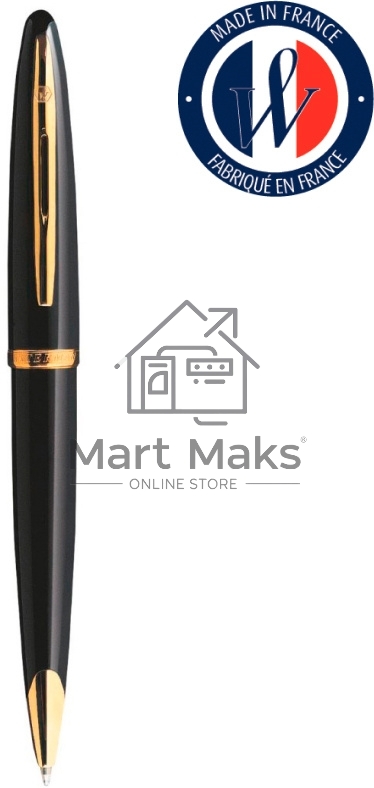 Ручка шариковая Waterman Carene (CWS0700380) Black GT M, синие чернила, подарочная коробка