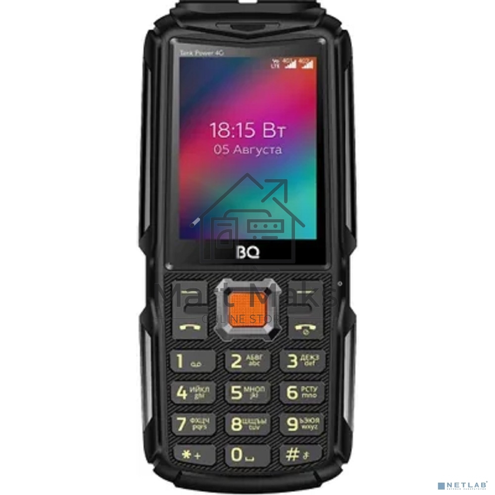 Мобильный телефон BQ 2410L Tank Power 4G черный/метал