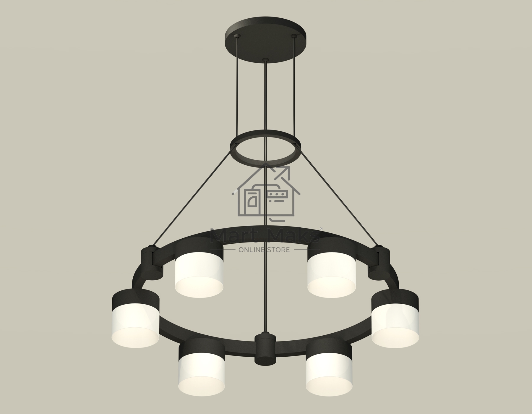 Светильник Ambrella light XR92051204/6 SBK/FR черный песок/белый матовый GX53  (A9205, C9232, N8402)
