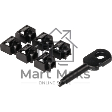 Блокиратор LANMASTER LAN-SEC45-PL-SET-BK (упак.:6шт) 6м черный