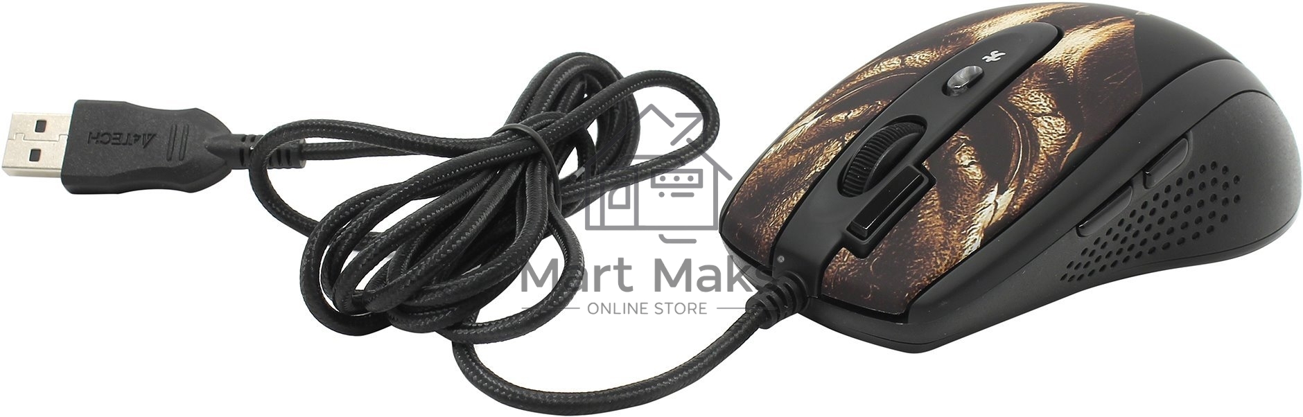 Мышь проводная A4Tech XL-750BH черный, 3600 dpi, USB, кнопки - 7