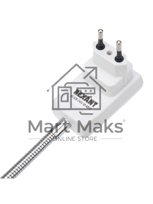 Переходники вилка - патрон Е27, гибкий, 150 мм, с выключателем Rexant