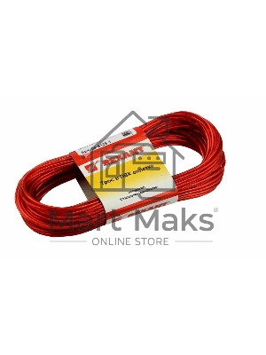 Трос стальной в ПВХ оплетке d=2,5 мм, красный ( моток 20 м) Rexant