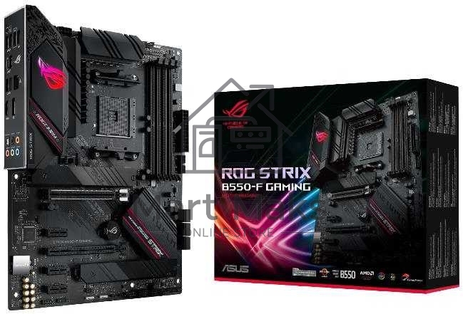 Материнская плата ASUS ROG STRIX B550-F GAMING, AM4, AMD B550, 4xDDR4, 6xSATA, 2xM.2, 1xPCI-E 3.0 x16, 1xPCI-E 4.0 x16, 3xPCI-E x1, 1xDP, 1xHDMI, 1x 2.5Gb LAN, 1xUSB 3.2 Gen 2, 4xUSB 3.2 Gen 1, 2xUSB 2.0, 5x3.5 мм, 7.1, ATX