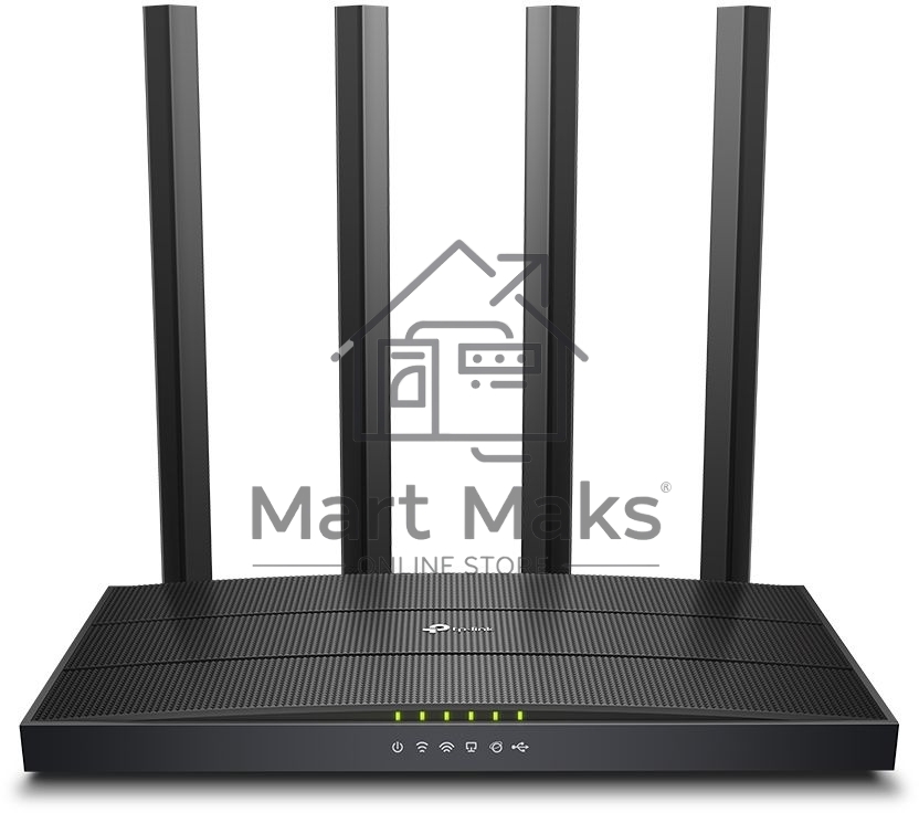 Роутер беспроводной TP-Link Archer C6U AC1200 10/100/1000BASE-TX/4G ready черный
