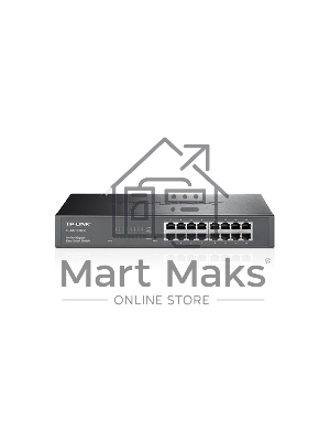 Сетевой коммутатор TP-Link SMB TL-SG1016DE 16-Port Gigabit Easy Smart Switch, 16 10/100/100Mbps RJ45 ports, MTU/Port/Tag-based VLAN, QoS, IGMP Snooping