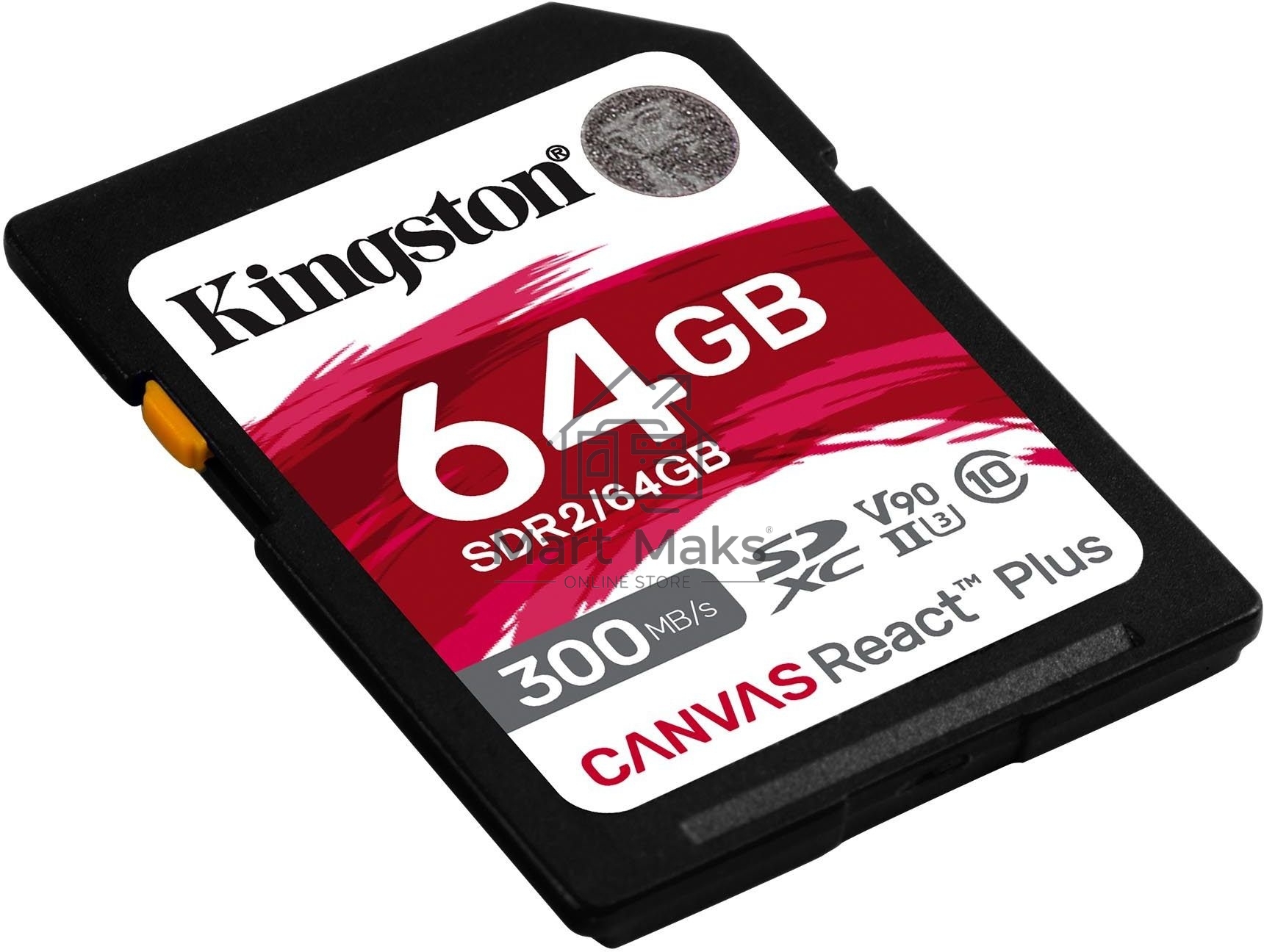Флеш карта SDHC 64Gb Kingston SDHC, UHS-I Class U3 V90, чтение: 300Мб/с, запись: 260Мб/с <SDR2/64GB>