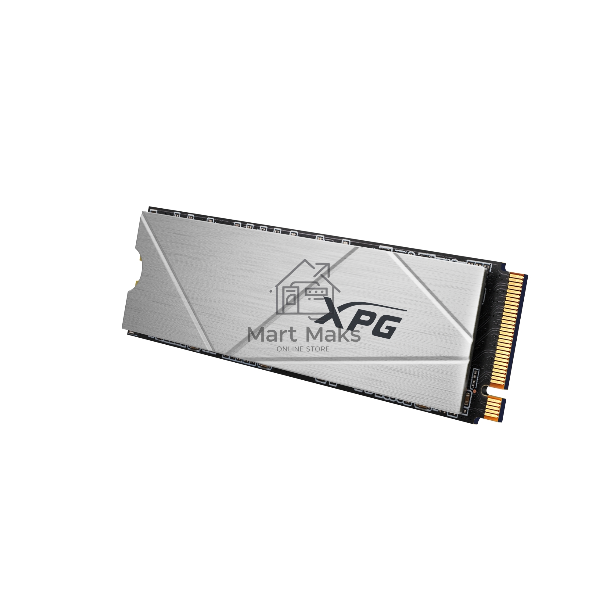 Накопитель SSD ADATA XPG GAMMIX S60, 512Gb, PCIe 4.0 x4, M.2 2280, NVMe, R/W 4700/1700, с радиатором