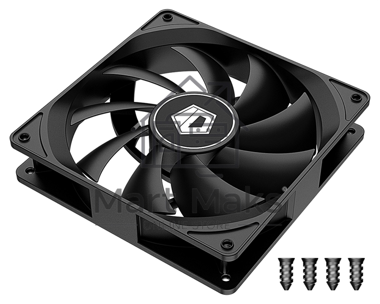 Вентилятор для корпуса ID-Cooling FL-12025K черный 120мм 1250rpm 21db 3-pin