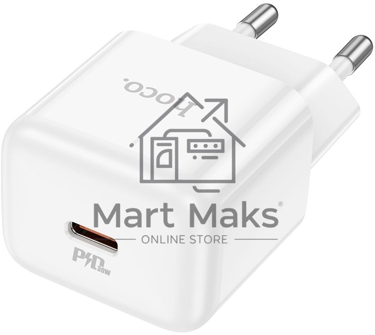 Сетевое зарядное устройство Hoco N32 Glory White 30W 3A+2A+1.5A (PD+QC+AFC) USB Type-C универсальное белый