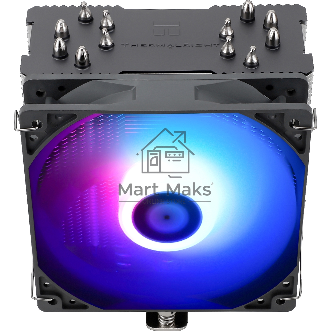 Кулер для процессора Thermalright Burst Assasin 120 ARGB (4-pin PWM, 154mm, Ni/CU, 6x6mm, ARGB, 1x120mm, 66.17CFM, 25.6dBA, 1550RPM, S: 1700, 1200, 115X, AM5, AM4)