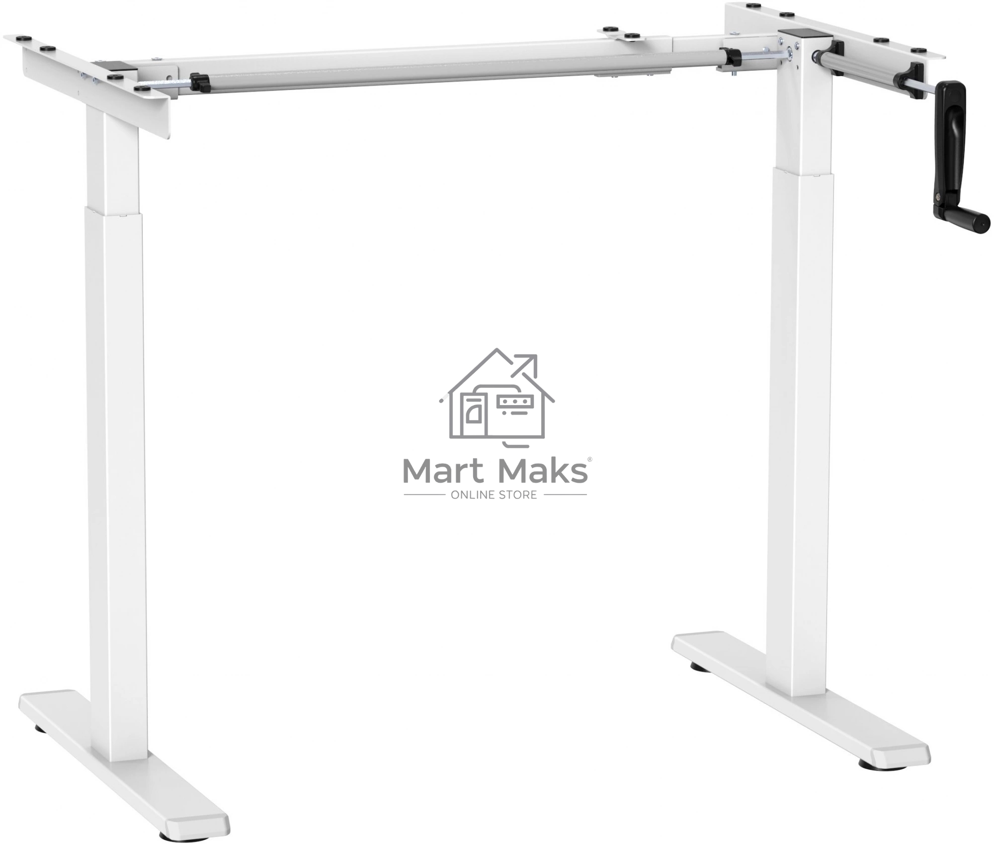 Подстолье Cactus CS-MDF-WT белый черный каркас белый 133x118x60см