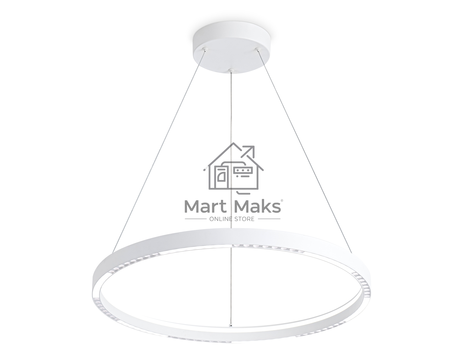 Подвесной светодиодный светильник Ambrella light FL5851 WH белый 35W 3000K/4200K/6400K D600*600 (без ПДУ)