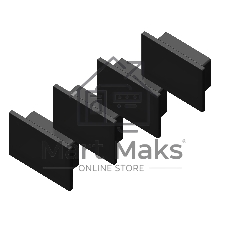 Заглушка для профиля GP8370 BK черный 15.7*12