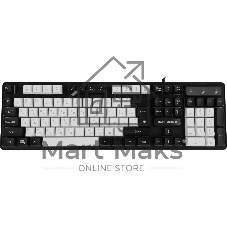 Клавиатура проводная Defender Dark Knight R GK-077, USB, черный/белый