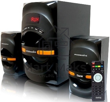 Колонки Dialog Progressive AP-210B BLACK 2.1, 30W+2*15W RMS, Bluetooth, USB+SD reader