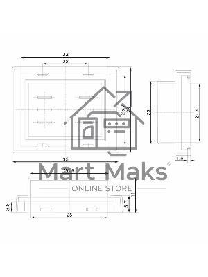 Влагозащитный колпачок для клавишных выключателей Rexant