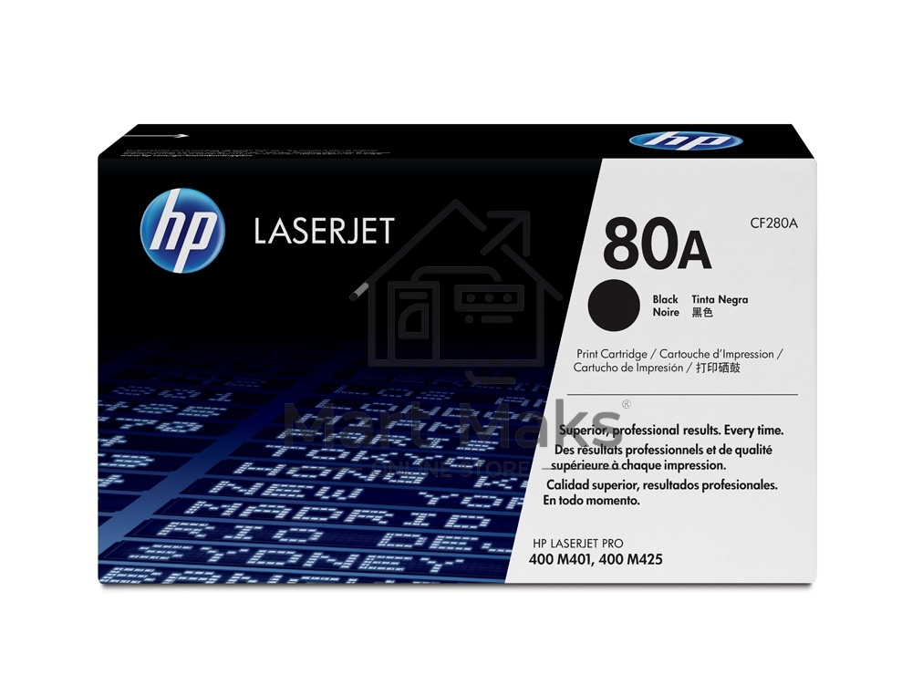 Картридж лазерный HP 80A (CF280A) черный для LaserJet Pro 400 M401/M425 2700 стр.