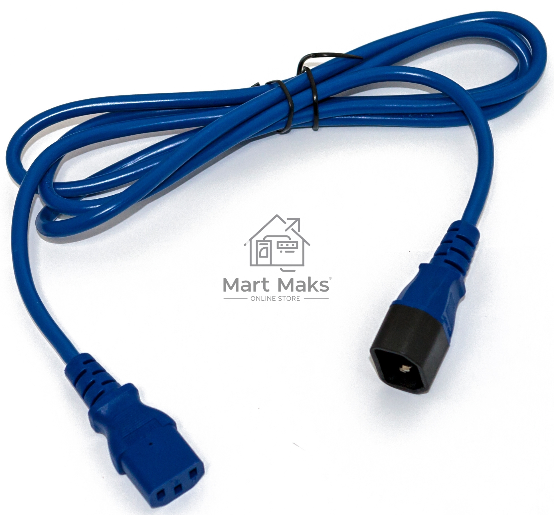 Кабель Hyperline PWC-IEC13-IEC14-0.5-BL кабель питания монитор-компьютер IEC 320 C13 - IEC 320 C14 (3x0.75), 10A, прямая вилка, 0.5 м, синий