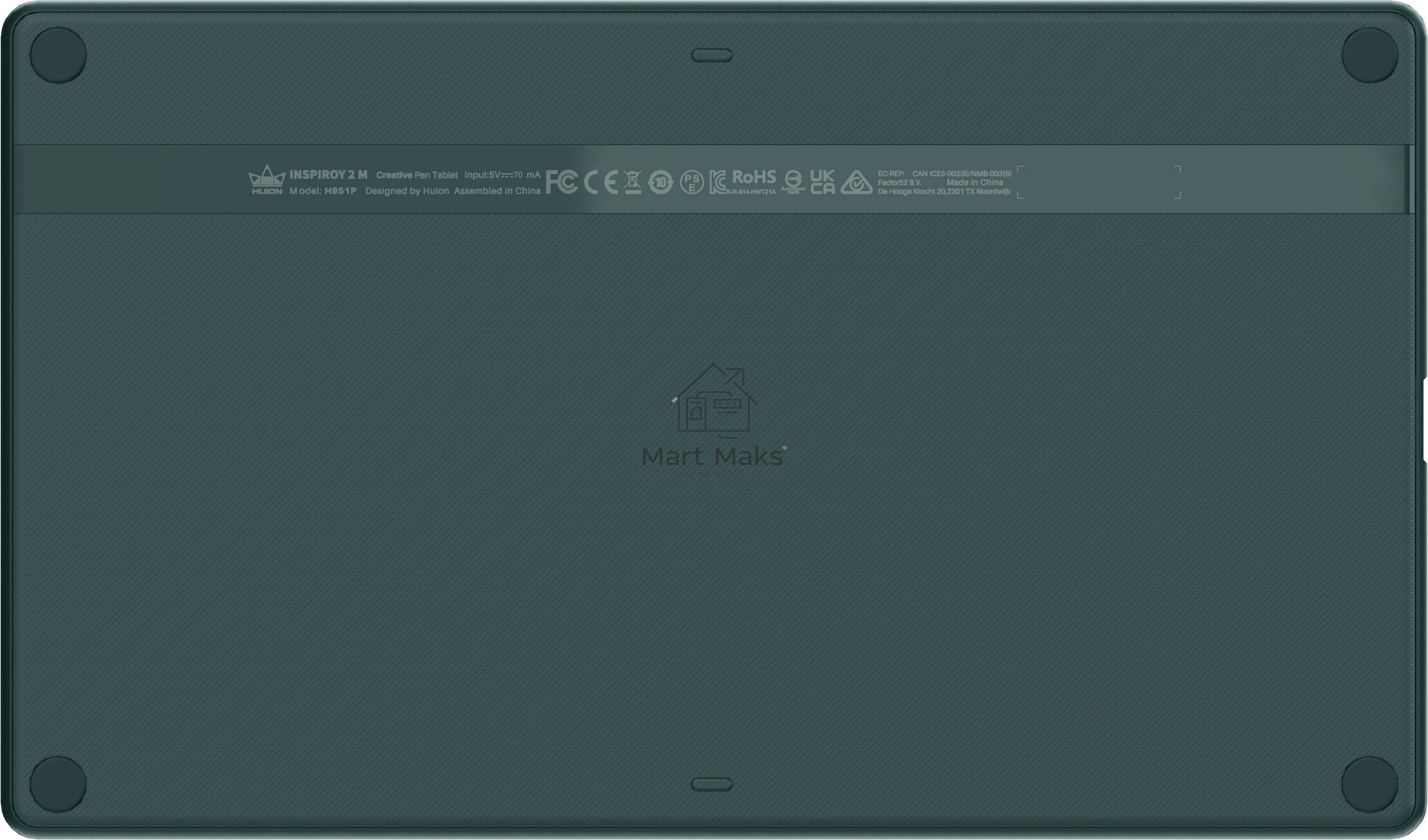 Графический планшет Huion INSPIROY 2 M H951P Green