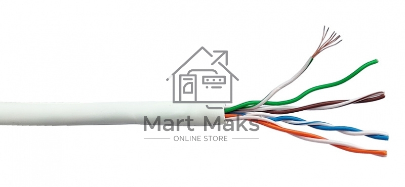 Кабель LANMASTER UTP, 4 пары, кат. 5Е, 350Mhz, LSZH, белый, 305 м