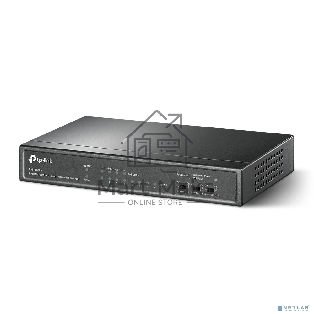 Коммутатор TP-Link SMB TL-SF1008P Коммутатор 8-port 10/100M Desktop PoE Switch