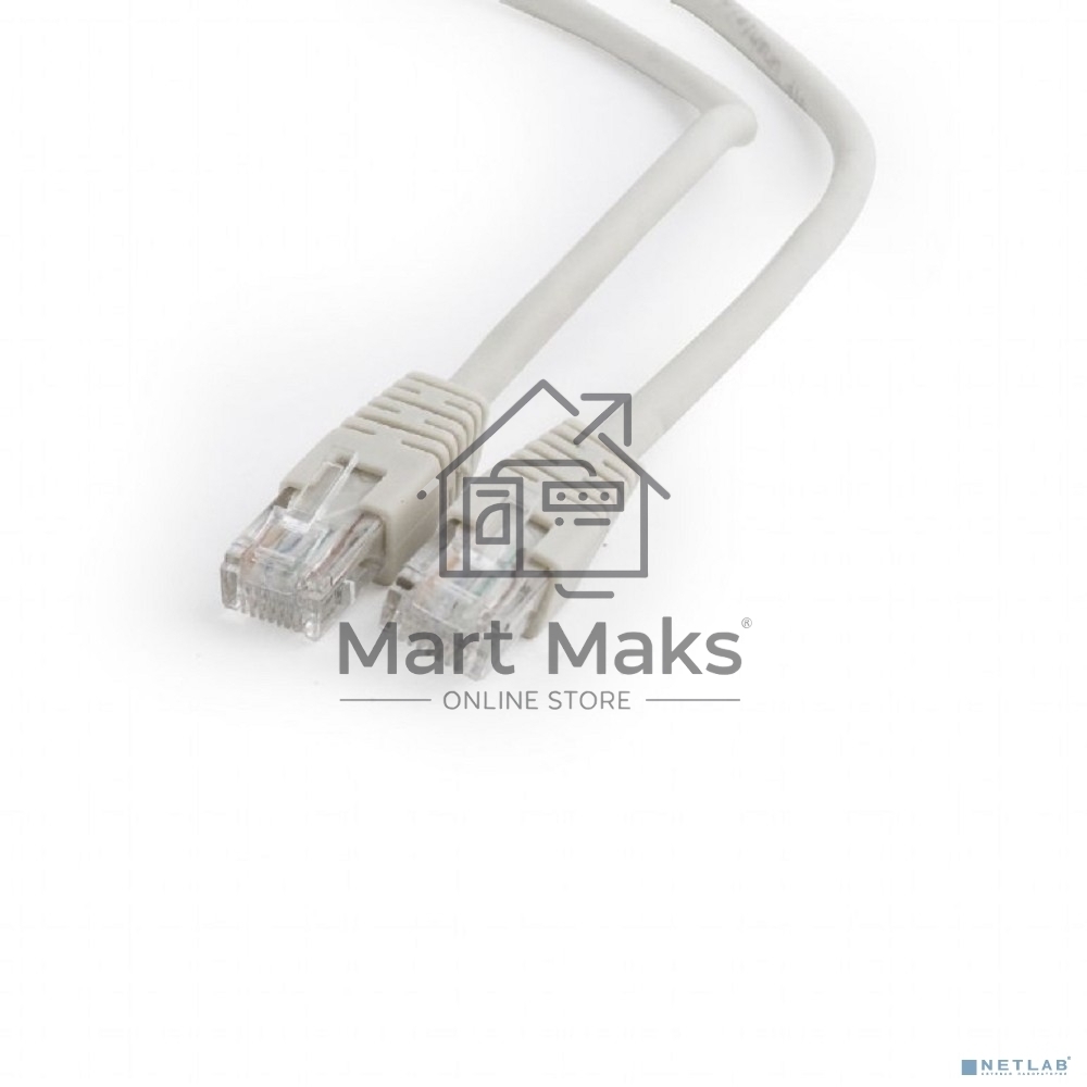Патч-корд UTP Cablexpert PP6U-1M кат.6, 1м, литой, многожильный (серый)