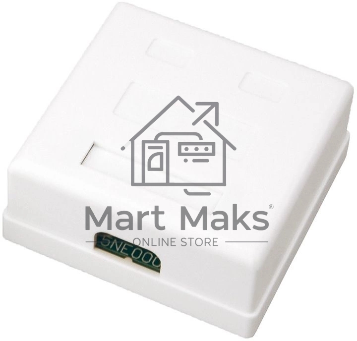 Розетка компьютерная 2-м ОП RJ45 CAT.5E бел. Rexant 03-0151
