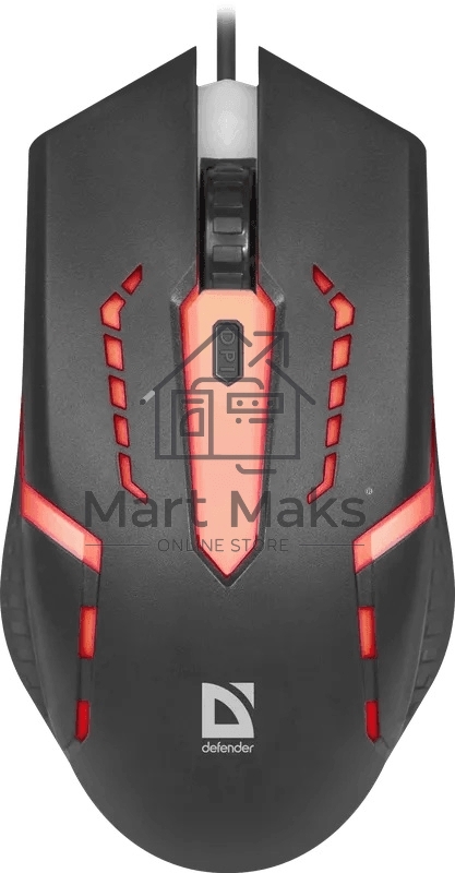 Мышь проводная Defender Hit MB-601 черный, 1200 dpi, USB, кнопки - 4