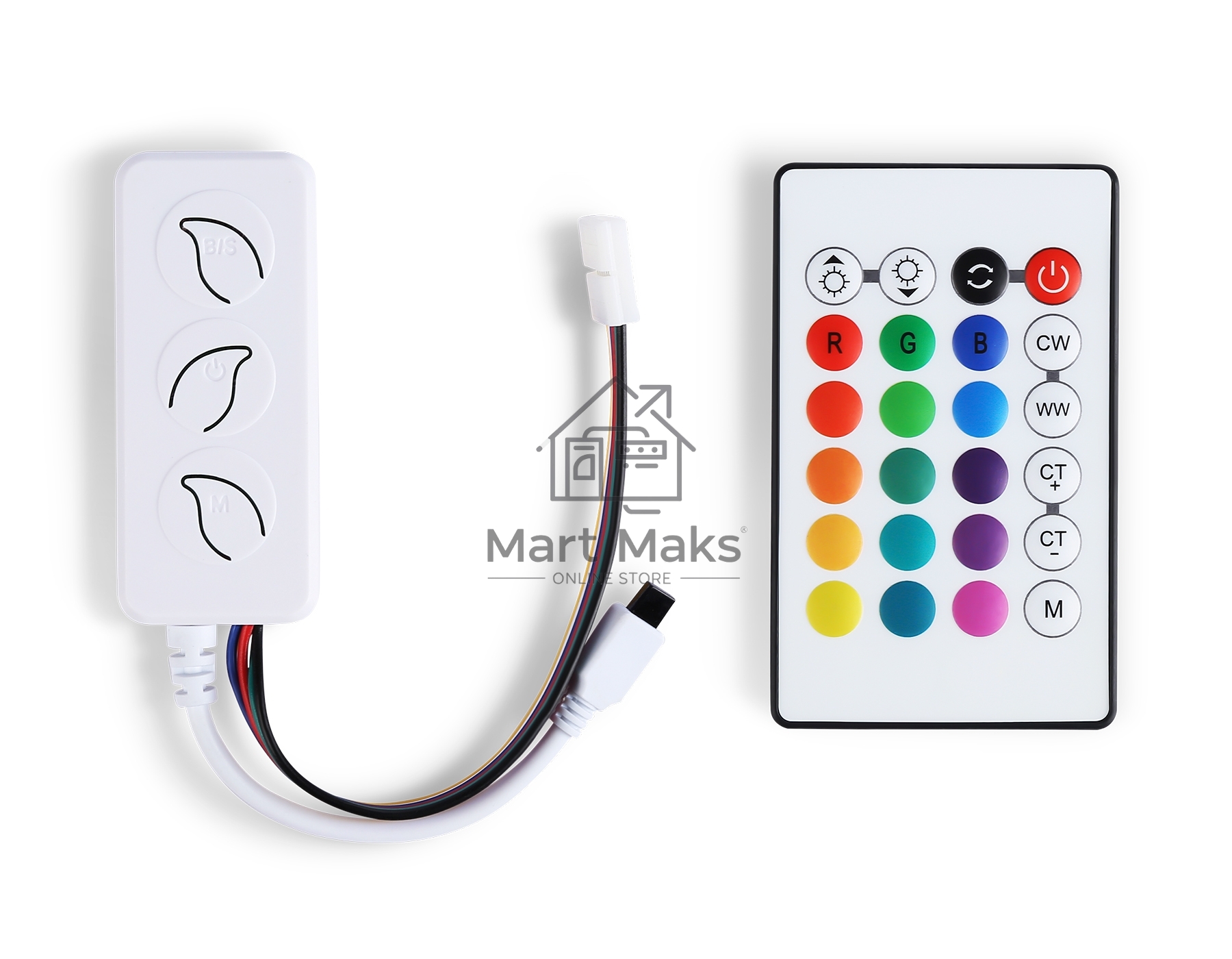 Контроллер GS11601 WIFI Tuya RGB+CCC 10A 12V 120W/ 24V 240W (ПДУ ИК CR2025)