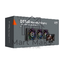 Система охлаждения Water Cooling System PCCooler DT360 Max ARGB Display BK (300W, 360mm, LED, Black, ARGB/ Fans: 3x120mm, 83CFM, 33.1dBA, 3000RPM/ Pump height 63mm, 15dBA, 2600RPM, Rad thickness 27mm/ S: 1851, 1700, 1200, 115X, AM5, AM4)