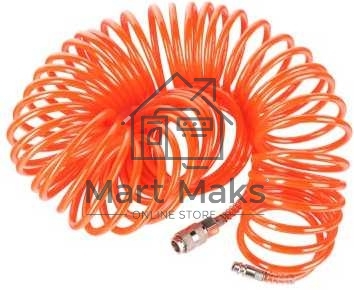 Шланг спиральный для пневмоинструмента PATRIOT PU 156x8мм полиамид быстросъем.