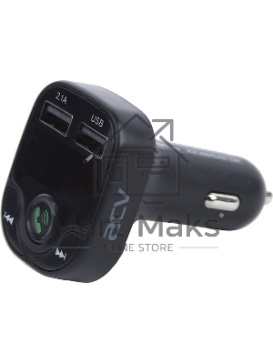 Автомобильный FM-модулятор ACV FMT-120B черный MicroSD BT USB (37574)
